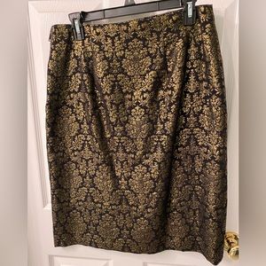 Worthington size 8 bronze and black pencil skirt